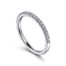 Straight Wedding Ring in 14k White Gold with Round Natural Diamond at Gabriel & Co.