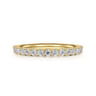 Straight Wedding Ring in 14k Yellow Gold with Round Natural Diamond at Gabriel & Co.