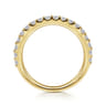 Straight Wedding Ring in 14k Yellow Gold with Round Natural Diamond at Gabriel & Co.