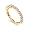 Straight Wedding Ring in 14k Yellow Gold with Round Natural Diamond at Gabriel & Co.
