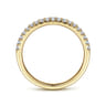 Straight Wedding Ring in 14k Yellow Gold with Round Natural Diamond at Gabriel & Co.