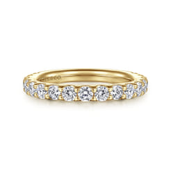 Montreal - 14K Yellow Gold Shared Prong Diamond Wedding Band