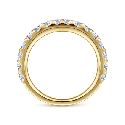 Montreal - 14K Yellow Gold Shared Prong Diamond Wedding Band