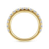 Straight Wedding Ring in 14k Yellow Gold with Round Natural Diamond at Gabriel & Co.