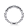 Straight Wedding Ring in 14k White Gold with Round Natural Diamond at Gabriel & Co.