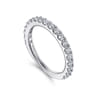 Straight Wedding Ring in 14k White Gold with Round Natural Diamond at Gabriel & Co.