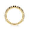 Straight Wedding Ring in 14k Yellow Gold with Round Natural Diamond at Gabriel & Co.
