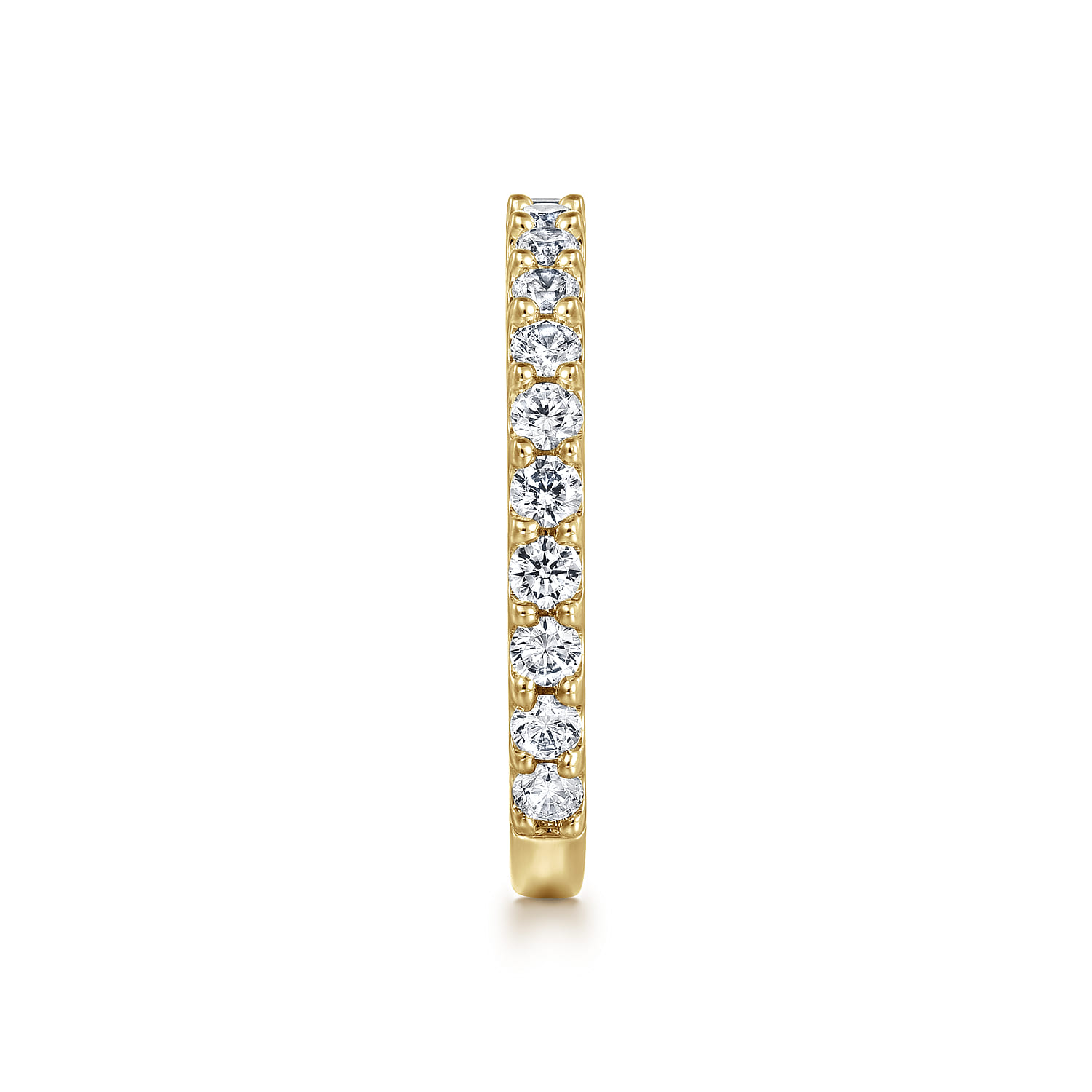 Straight Wedding Ring in 14k Yellow Gold with Round Natural Diamond at Gabriel & Co. - Shot 4