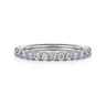 Straight Wedding Ring in Platinum with Round Natural Diamond at Gabriel & Co.