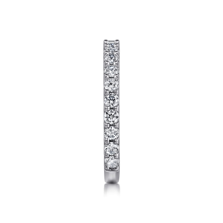 Straight Wedding Ring in Platinum with Round Natural Diamond at Gabriel & Co. - Shot 4