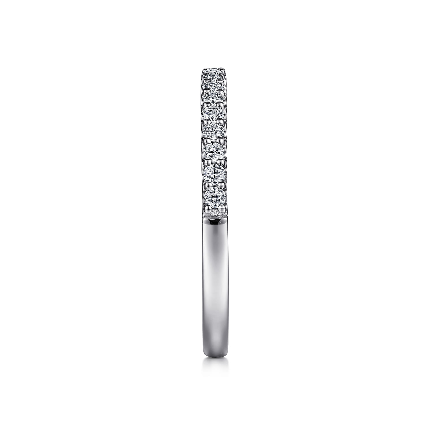 Straight Wedding Ring in Platinum with Round Natural Diamond at Gabriel & Co. - Shot 4