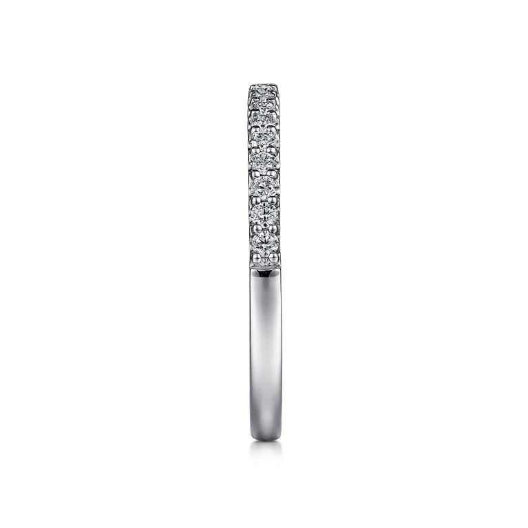 Straight Wedding Ring in Platinum with Round Natural Diamond at Gabriel & Co. - Shot 4