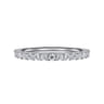 Straight Wedding Ring in Platinum with Round Natural Diamond at Gabriel & Co.