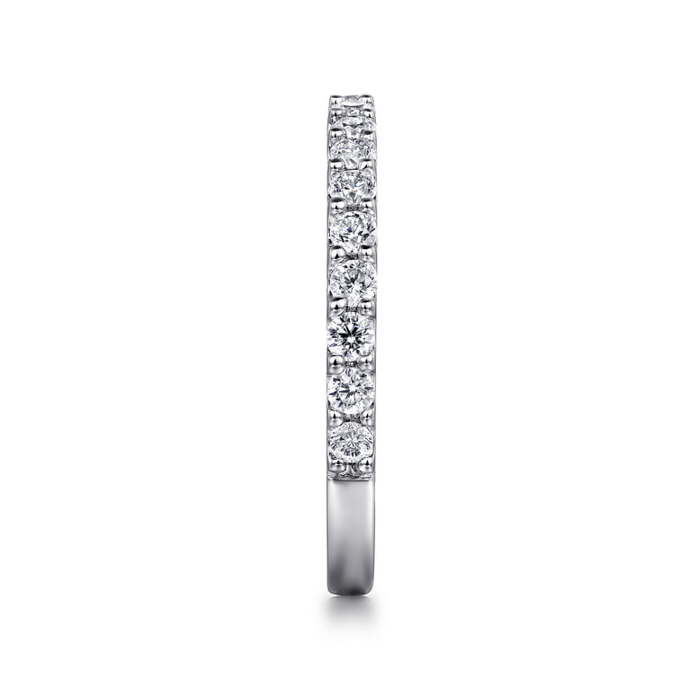 Straight Wedding Ring in Platinum with Round Natural Diamond at Gabriel & Co. - Shot 4