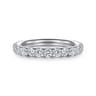 Straight Wedding Ring in Platinum with Round Natural Diamond at Gabriel & Co.