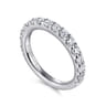 Straight Wedding Ring in Platinum with Round Natural Diamond at Gabriel & Co.