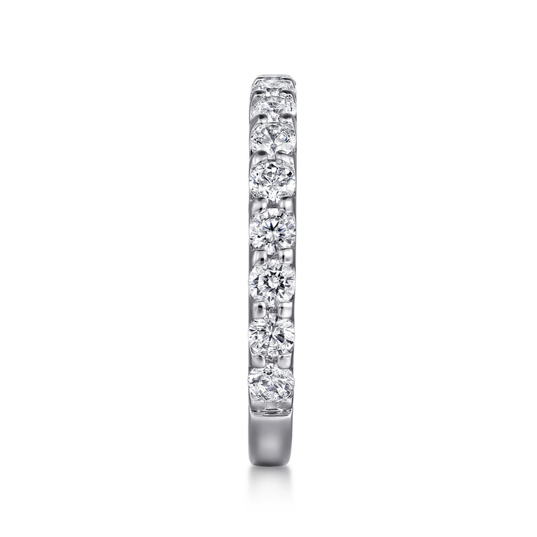 Straight Wedding Ring in Platinum with Round Natural Diamond at Gabriel & Co. - Shot 4
