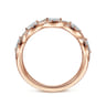 Fancy Wedding Ring in 14k Rose Gold with Marquise Natural Diamond at Gabriel & Co.