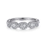 Fancy Wedding Ring in 14k White Gold with Marquise Natural Diamond at Gabriel & Co.
