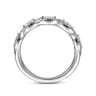 Fancy Wedding Ring in 14k White Gold with Marquise Natural Diamond at Gabriel & Co.