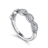 Fancy Wedding Ring in 14k White Gold with Marquise Natural Diamond at Gabriel & Co.
