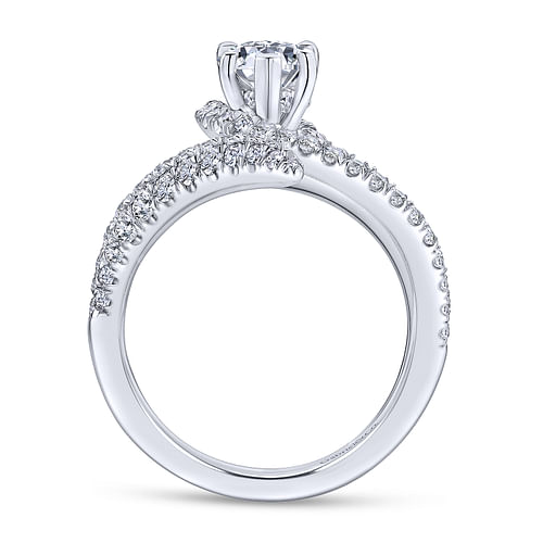 Mystic - 14K White Gold Pear Shape Halo Diamond Engagement Ring - 1.04 ct - Shot 2