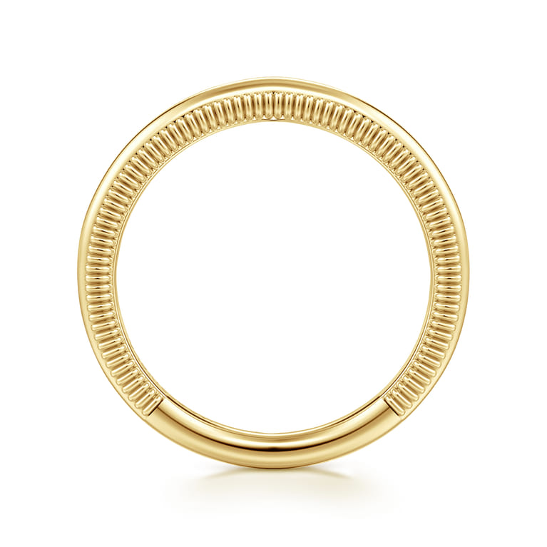 Curved Wedding Ring in 14k Yellow Gold with   at Gabriel & Co. - Shot 2