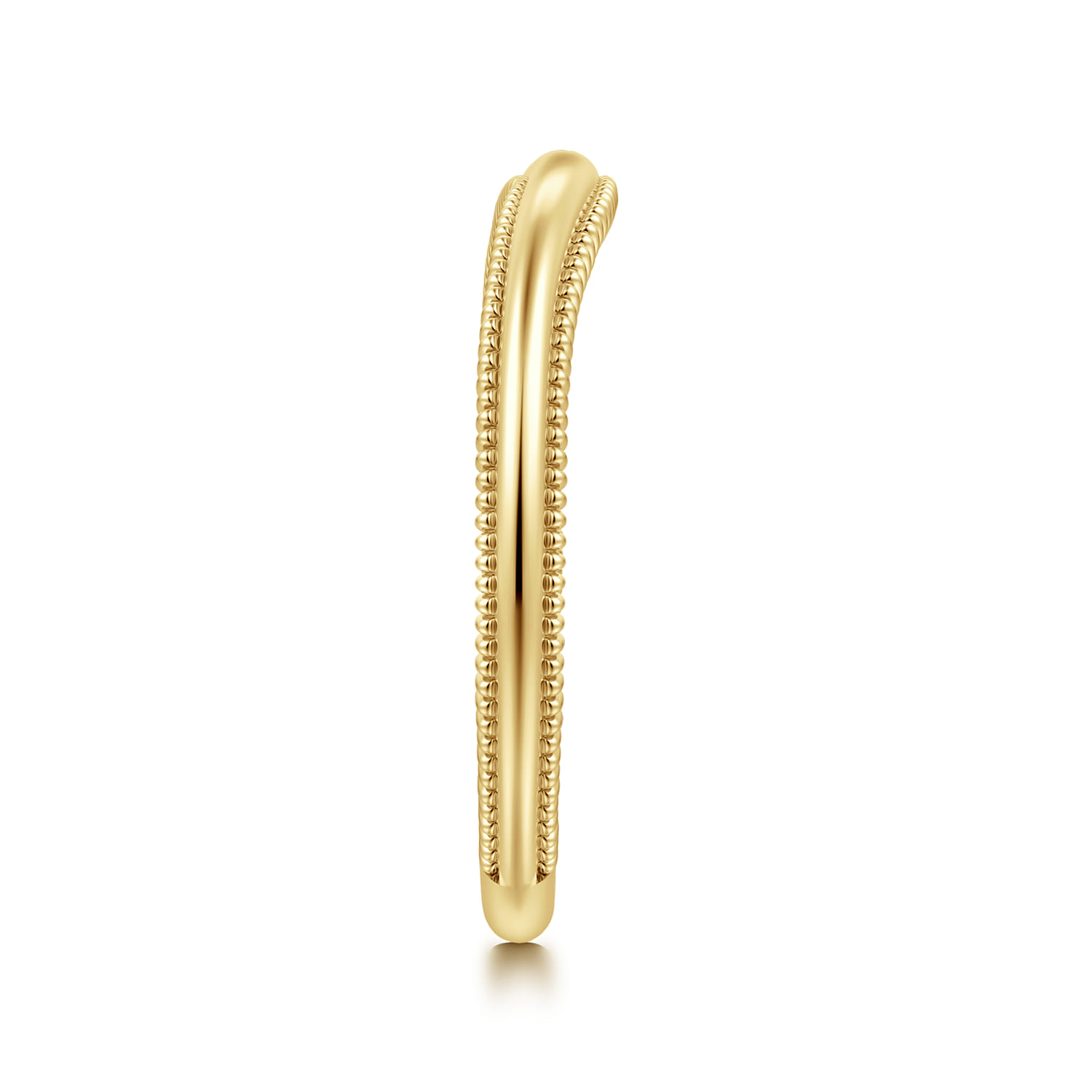 Curved Wedding Ring in 14k Yellow Gold with   at Gabriel & Co. - Shot 4