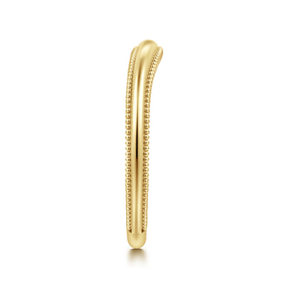 Nanette - Vintage Inspired Curved 14K Yellow Gold Anniversary Band