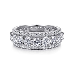 14K White Gold Diamond Anniversary Band