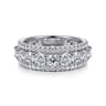 Fancy Wedding Ring in 14k White Gold with Round Natural Diamond at Gabriel & Co.