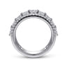 Fancy Wedding Ring in 14k White Gold with Round Natural Diamond at Gabriel & Co.