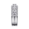 Fancy Wedding Ring in 14k White Gold with Round Natural Diamond at Gabriel & Co.