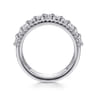 Fancy Wedding Ring in 14k White Gold with Round Natural Diamond at Gabriel & Co.