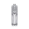 Fancy Wedding Ring in 14k White Gold with Round Natural Diamond at Gabriel & Co.