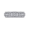 Fancy Wedding Ring in 14k White Gold with Round Natural Diamond at Gabriel & Co.