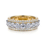 Fancy Wedding Ring in 14k Yellow/white Gold with Round Natural Diamond at Gabriel & Co.