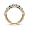 Fancy Wedding Ring in 14k Yellow/white Gold with Round Natural Diamond at Gabriel & Co.