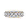 Fancy Wedding Ring in 14k Yellow/white Gold with Round Natural Diamond at Gabriel & Co.