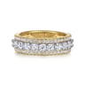 Fancy Wedding Ring in 14k Yellow/white Gold with Round Natural Diamond at Gabriel & Co.