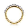 Fancy Wedding Ring in 14k Yellow/white Gold with Round Natural Diamond at Gabriel & Co.