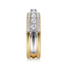 Fancy Wedding Ring in 14k Yellow/white Gold with Round Natural Diamond at Gabriel & Co.