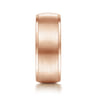 Nathaniel - 14K Rose Gold 8mm - Men's Wedding Band in Satin Finish