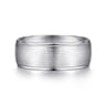 Nathaniel - 14K White Gold 8mm - Men's Wedding Band in Satin Finish