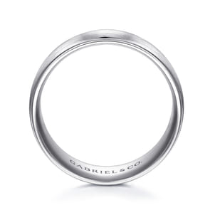 Nathaniel - 14K White Gold 8mm - Men's Wedding Band in Satin Finish