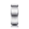 Nathaniel - 14K White Gold 8mm - Men's Wedding Band in Satin Finish