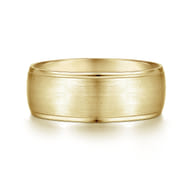 Nathaniel - 14K Yellow Gold 8mm - Men's Wedding Band in Satin Finish