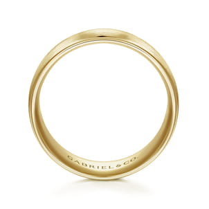 Nathaniel - 14K Yellow Gold 8mm - Men's Wedding Band in Satin Finish