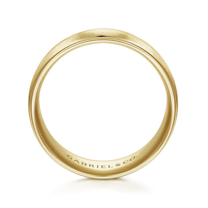 Nathaniel - 14K Yellow Gold 8mm - Men's Wedding Band in Satin Finish