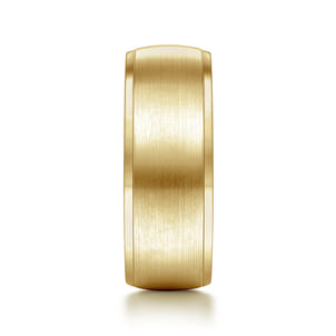 Nathaniel - 14K Yellow Gold 8mm - Men's Wedding Band in Satin Finish